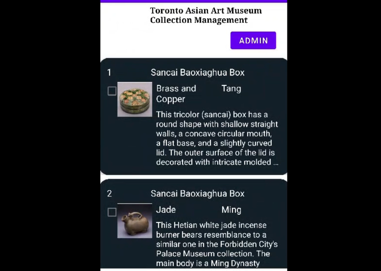 Toronto Asian Arts Museum App